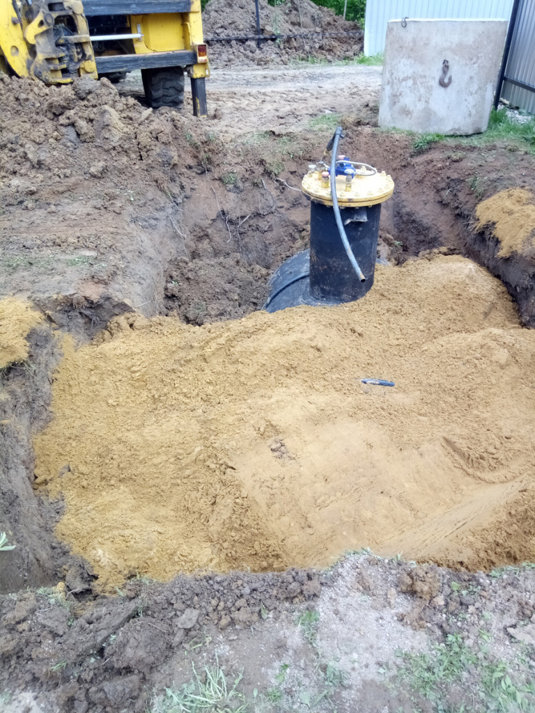 Засыпка газгольдера